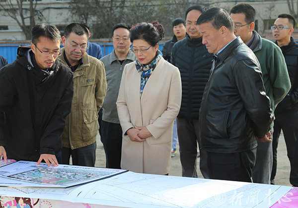 党委书记王萍视察北校区建设工作