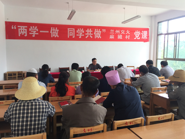 校办党支部与麻臧村党支部开展“两学一做 同学共做”共上党课活动