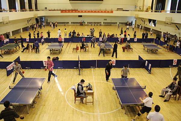 第四十七届运动会教职工乒乓球混合团体赛预赛收拍