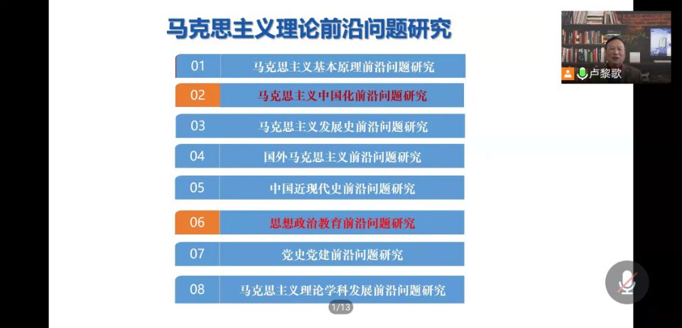 西安交通大学卢黎歌教授为马克思主义学院研究生作学术报告